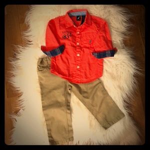 Nautica shirt and pants set